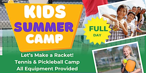 Kids Tennis and Pickleball Summer Camp Full Days July MONDAYS & WEDNESDAYS primary image