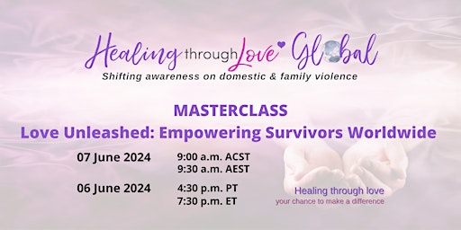 Imagem principal do evento Masterclass: Healing Through Love Global