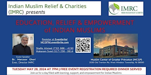 Primaire afbeelding van Education, Relief & Empowerment of Indian Muslims