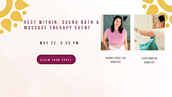 Imagen principal de Rest Within: Sound Bath & Massage Therapy Event