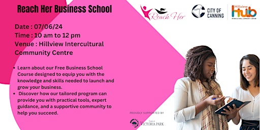 Reach Her Inc's Business School - Information Session  primärbild