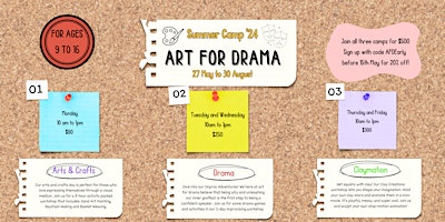 Imagem principal do evento Art for Drama Summer Camp