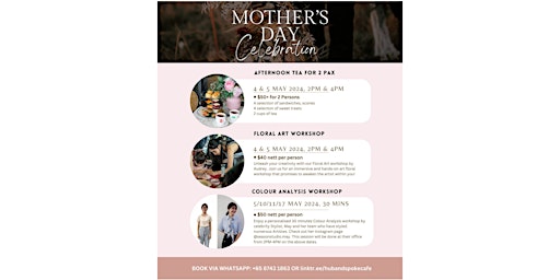 Imagen principal de Make This Mother's Day A Memorable One With Hub & Spoke Cafe's Delightful Afternoon Tea
