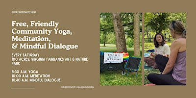 Primaire afbeelding van Free, Friendly Outdoor Yoga, Meditation, and Mindful Dialogue