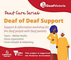 Primaire afbeelding van Deaf Cares Series: Deaf of Deaf Support