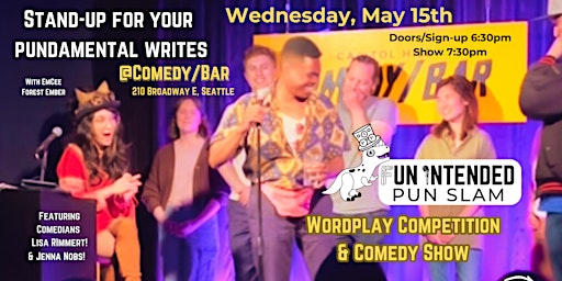Primaire afbeelding van Fun Intended Pun Slam! Wordplay and Comedy Competition SPECIAL WEDS SHOW!