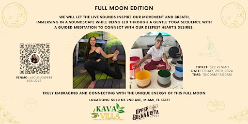 Full Moon Yin Yoga & Sound Healing at Kava Villa - Upper Buena Vista primary image