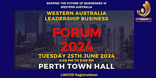 Western Australia Leadership Business FORUM primary image