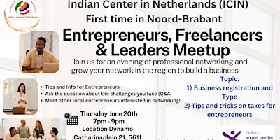 Primaire afbeelding van ICIN Entrepreneurs, Freelancers & Leaders Meetup