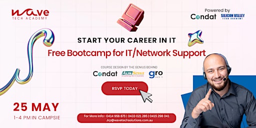 Imagem principal do evento Start your Career in IT | Free Bootcamp for IT/Network Support