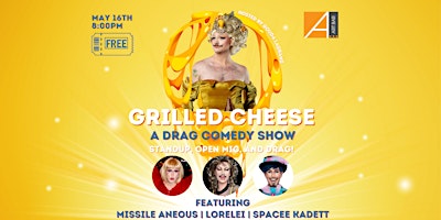 Imagem principal do evento Grilled Cheese: A Drag Comedy Show! (21+)