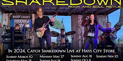 Imagem principal do evento Shakedown Live at Hays City Store - May 25