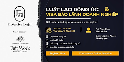 Image principale de Meet Fair Work Ombudsman - Luật Lao động Úc & Visa Bảo lãnh Doanh nghiệp