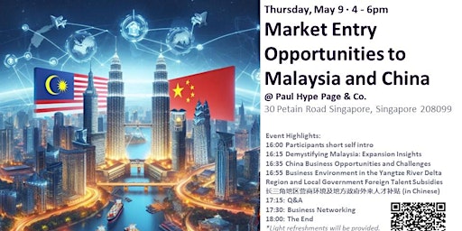 Imagen principal de Market Entry Opportunities to Malaysia and China