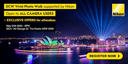 Imagem principal do evento DCW Vivid Photo Walk supported by Nikon