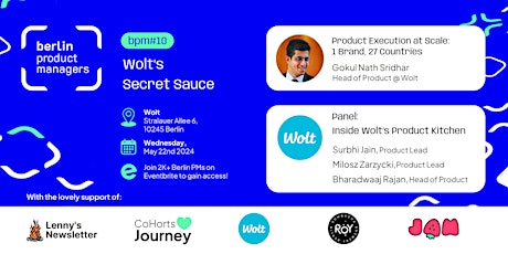berlin product managers ━ #10: Wolt's Secret Sauce: From Kitchen to Cart
