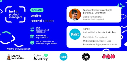 berlin product managers ━ #10: Wolt's Secret Sauce: From Kitchen to Cart  primärbild