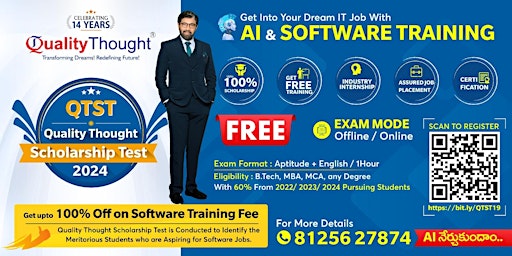 Imagen principal de Quality Thought Scholarship Test In India