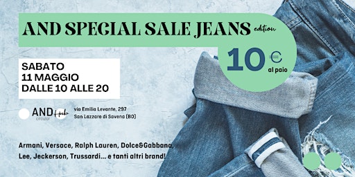Imagem principal do evento AND SPECIAL SALE: FUORITUTTO JEANS EDITION
