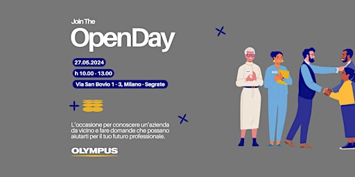 Open Day Olympus Italia - un evento di orientamento professionale primary image