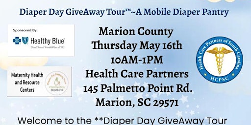 Primaire afbeelding van Diaper Day GiveAway Tour STOPS with Healthy Blue