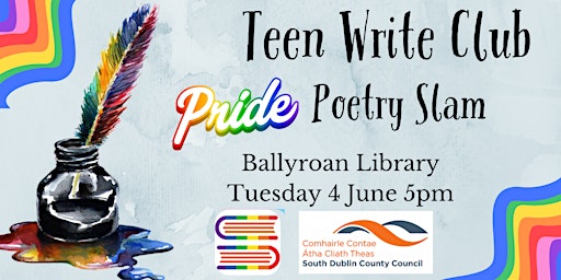 Imagem principal do evento Teen Write Club: Pride Poetry Slam