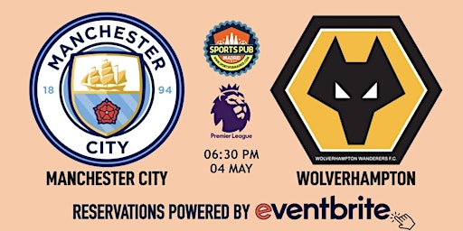 Imagem principal do evento Manchester City v Wolves | Premier League - Sports Pub Malasaña