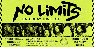 No Limits: June Happs ✩ Sat, June 1 @ Alcatraz ✩ Sydney
