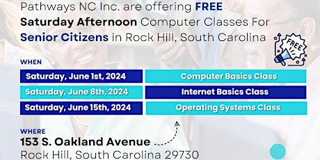 Pathways NC Inc. - Offering FREE Saturday Computer Basics Class for Seniors
