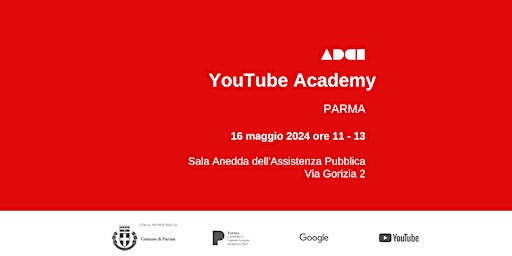 Imagem principal do evento ADCI & Google | YouTube Academy - Parma