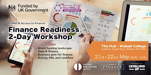 Primaire afbeelding van BGWMIR Access to Finance - Finance Readiness 2-Day Workshop 21st & 22nd May