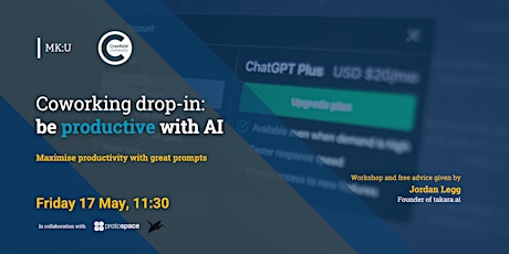 MK:U Coworking Drop-in: be productive with AI
