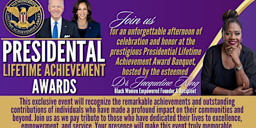 Primaire afbeelding van BWE Presidential Lifetime Achievement Awards Banquet