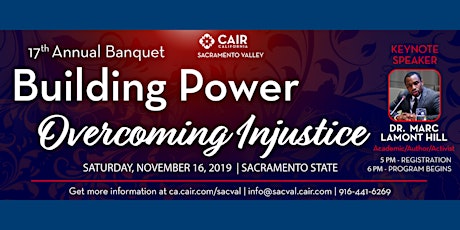 CAIR Sacramento Valley 17th Annual Banquet - SOLD OUT, waitlist available primary image