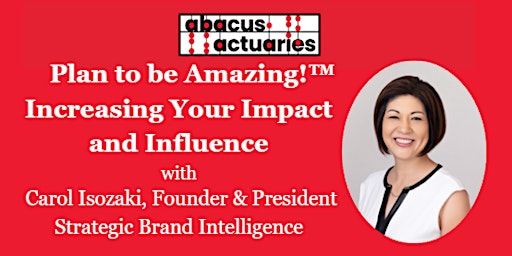 Plan to be Amazing! ™ - Increasing Your Impact and Influence  primärbild