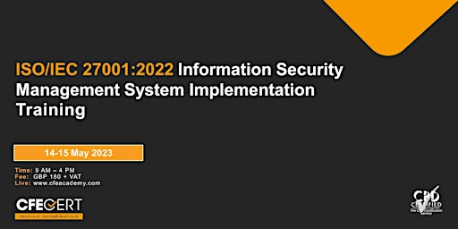 ISO/IEC 27001:2022 ISMS Implementation -  ₤130 + VAT primary image