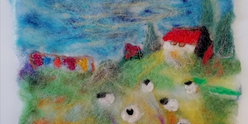 Painting with lambs wool and silk fibres -Beginners primary image