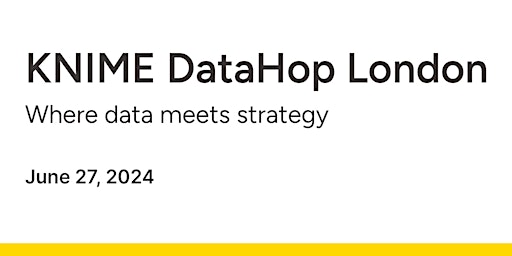 KNIME DataHop: London primary image