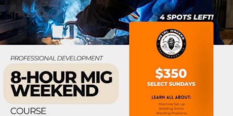 8-Hour MIG Welding Course: Professional Development