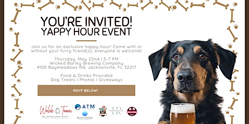 Image principale de Yappy Hour - Happy Hour With Furry Friends!