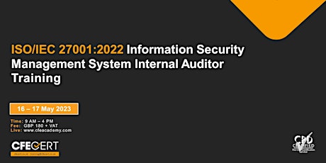 ISO/IEC 27001:2022 ISMS Internal Auditor - ₤180 + VAT