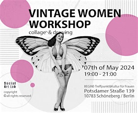 Vintage women collage & drawing workshop