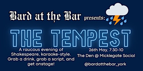 Bard at the Bar presents: The Tempest
