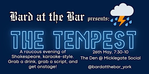 Primaire afbeelding van Bard at the Bar presents: The Tempest
