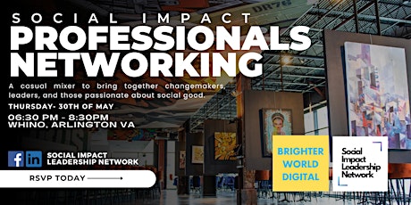Image principale de Social Impact Professionals Networking Event