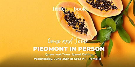 Piedmont In Person Queer and Trans Speed Dating (25 -40)