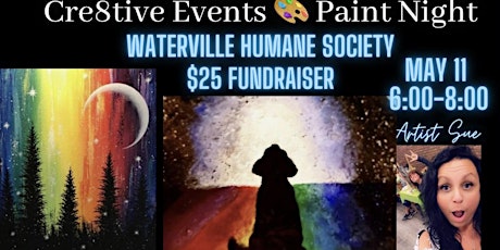 $25 Paint Night Fundraiser-Waterville Humane Society