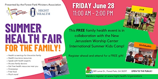 Primaire afbeelding van Summer Health Fair for the Family