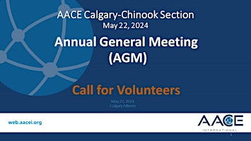 Imagem principal do evento AACE Chinook-Calgary Section AGM 2024