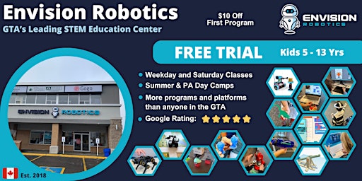 Primaire afbeelding van Envision Robotics - Free Trial Class
